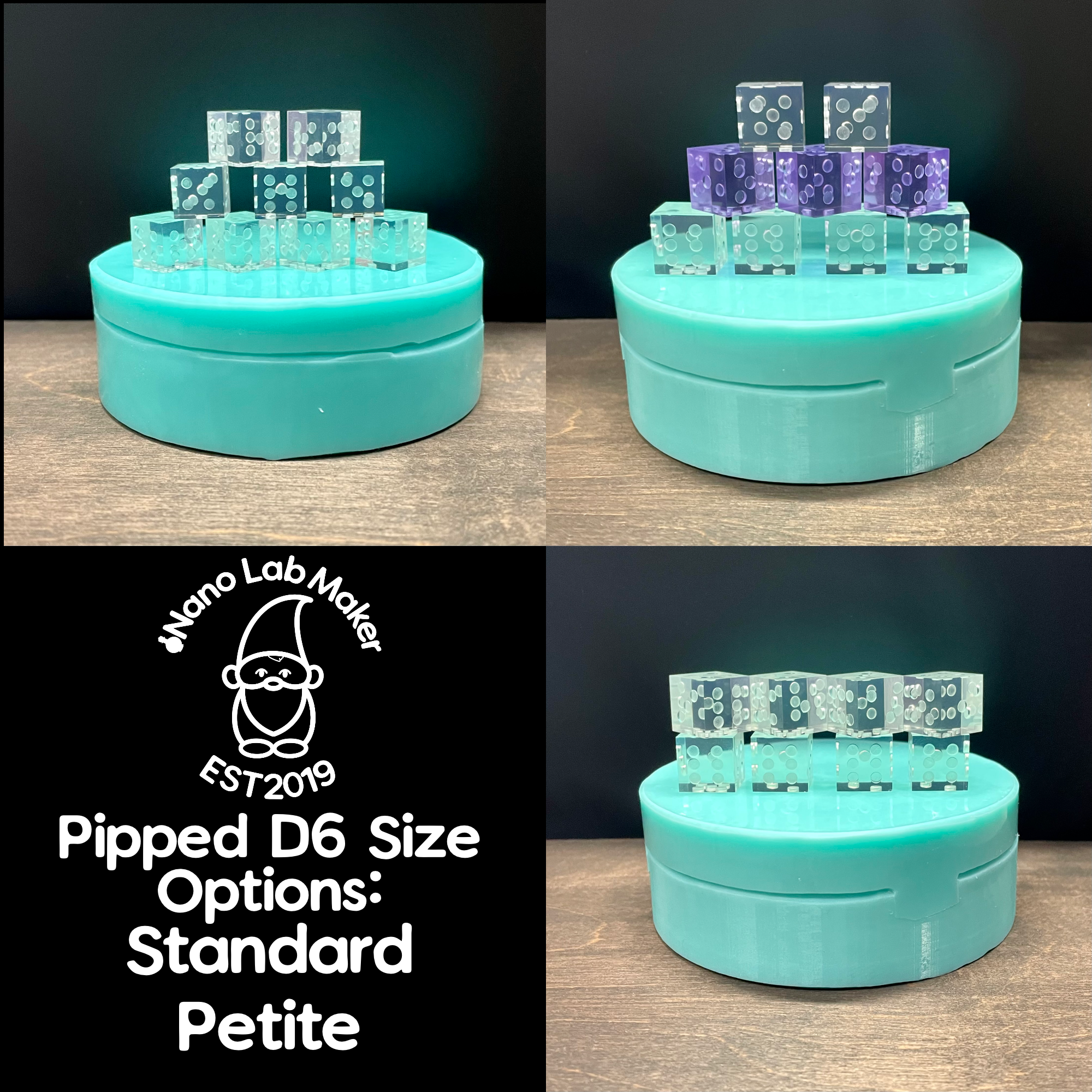Pipped D6 Dice Mold – Nano Lab Maker
